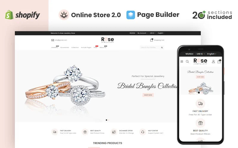 <b>wordpress玫瑰珠宝主题Rose Jewellery</b>